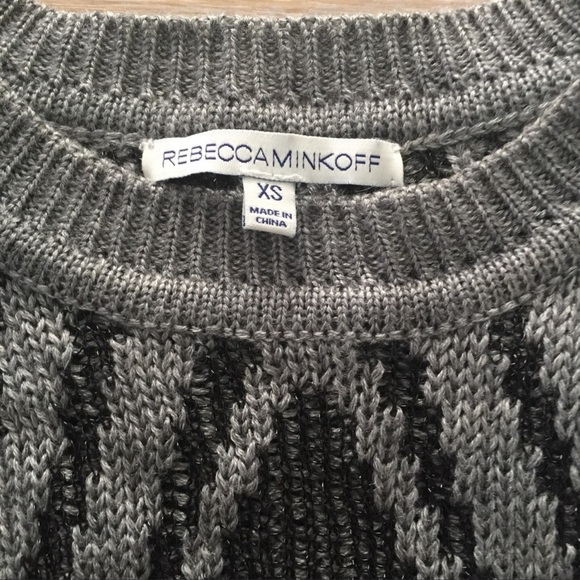 Rebecca Minkoff Grey Cold Shoulder Cut Out Page Sweater $168 NWOT - Picture 6 of 8